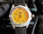 Replica Breitling Avenger Mens Watch Stainless Steel Orange Arabic Dial